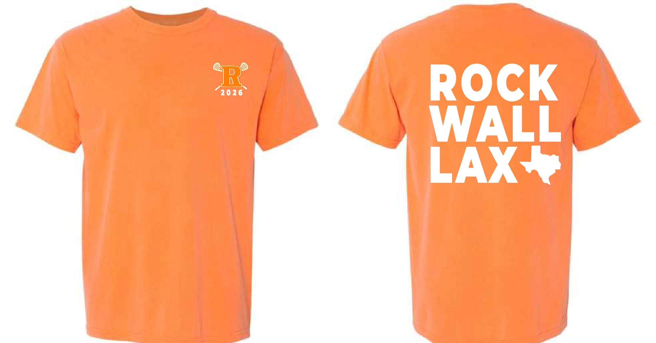 Rockwall LAX | Comfort Colors Short Sleeve (Melon)