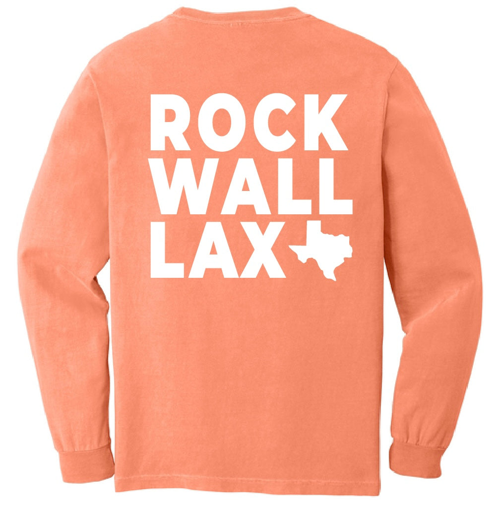 Rockwall LAX | Comfort Colors Long Sleeve (Melon)