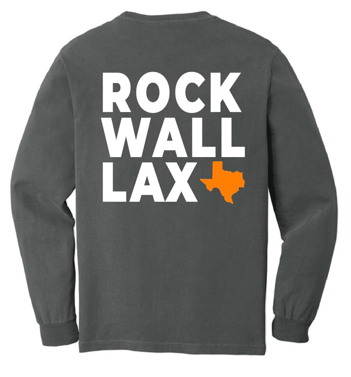 Rockwall LAX | Comfort Colors Long Sleeve (Pepper)