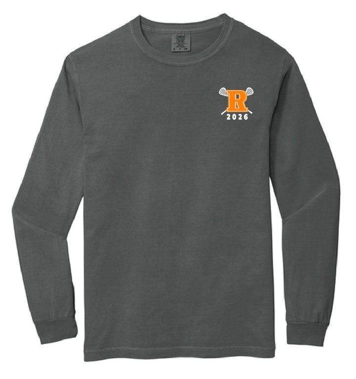 Rockwall LAX | Comfort Colors Long Sleeve (Pepper)